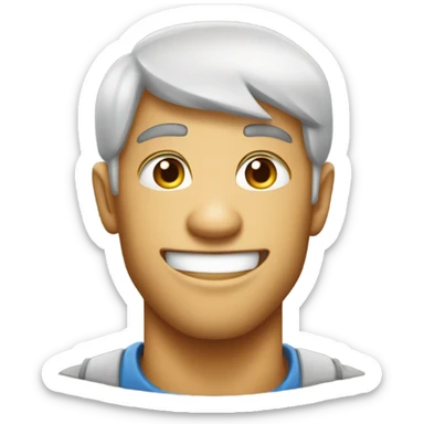 Giga Chad with an extra defined jawline and an amazing smile sticker