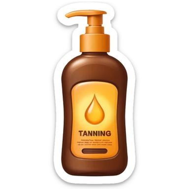 Tanning lotion brown  sticker