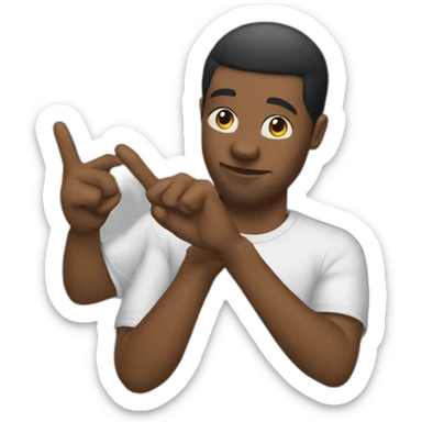 Black man doing gang signs sticker