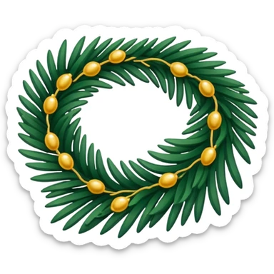Holiday garland laying horizontally sticker