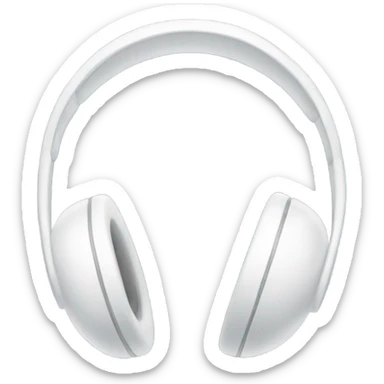 White headphones  sticker