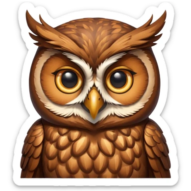 writing owl sticker