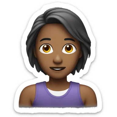 Una persona viendo videos desde su iphone sticker