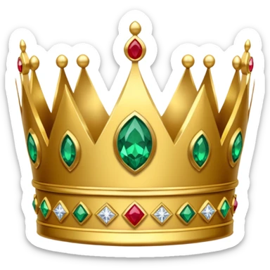 ornate crown with jewels sticker