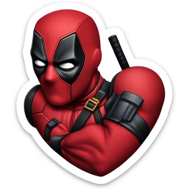 deadpool heart  sticker