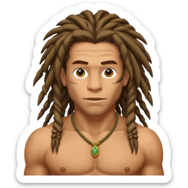 tarzan with dreadlocks sticker