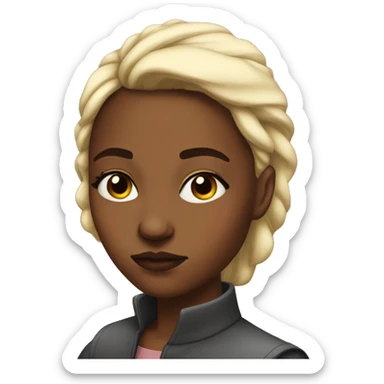 Black girl giving a side eye stocklohm aesthetic  sticker