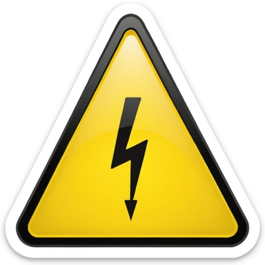 high voltage warning sign, bold sticker