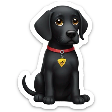 black lab superher sticker