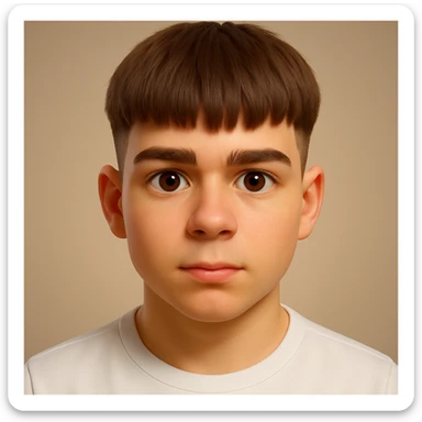 Create a 3D emoji style portrait that is a little realistic, with smooth shading, vibrant colors, and some realistic facial details, blending emoji and realism. The style should evoke the look of a 3D emoji with enhanced realism and vibrancy. sticker