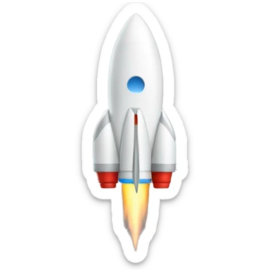 rocket simple linear syle sticker