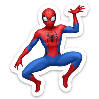 Spiderman full body doodle shock with cartoon 2Dflashes sticker