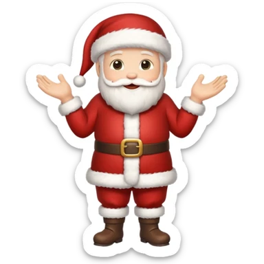 papai noel fofinho de corpo inteiro sticker