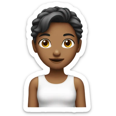 Girl whit white top sticker