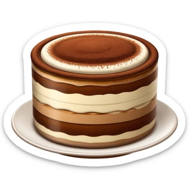 realistic tiramisu sticker