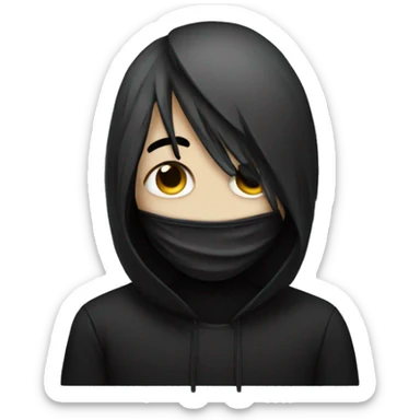 emo person with a covid mask sticker