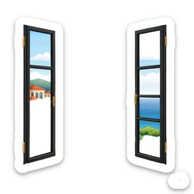 window apartment with sea view sticker