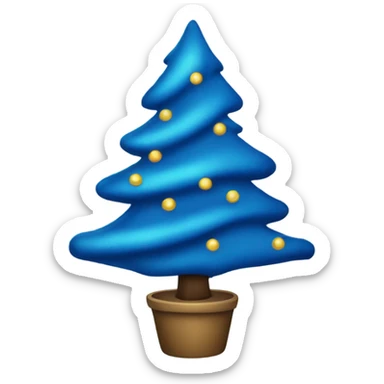 Blue Christmas tree sticker