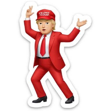 Donald Trump MAGA hat dance sticker