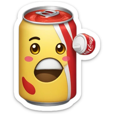 Un caca qui vomi du coca cola sticker