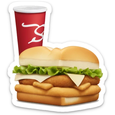 Chick-fil-a sandwich  sticker