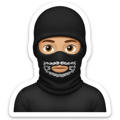 Man in balaclava sticker