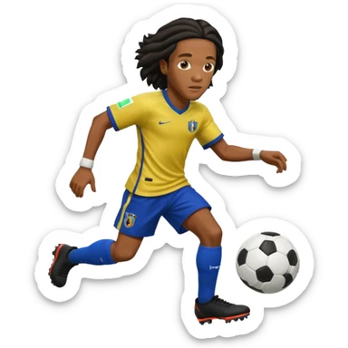 Ronaldinho With a Ball and he dribble  sticker