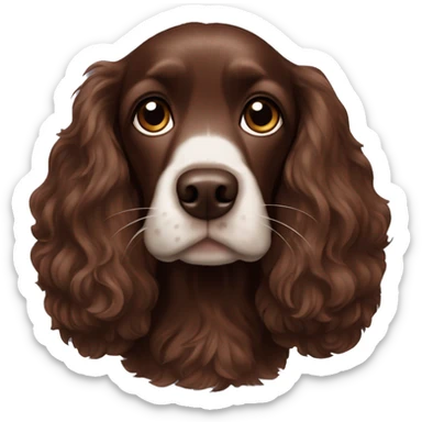 Chocolate brown cocker spaniel  sticker