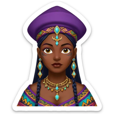 Dominican witch sticker