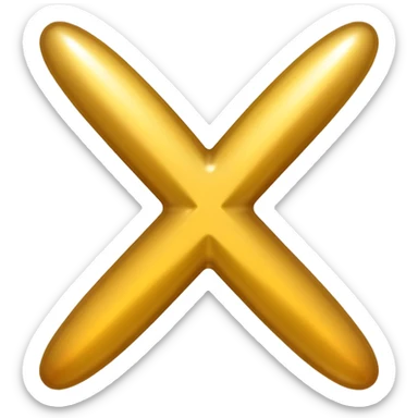 emoji-style glossy icon with two characters: X and S placed side by side forming “XS”, bold rounded font, golden 3D shine, smooth gradients, soft highlights, transparent background

 sticker