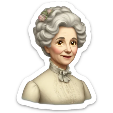 Victorian Lady: Age 66 sticker