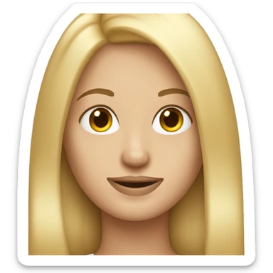 generate an emoji of a blonde woman with straight hair sticker