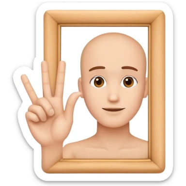 fingers making a frame gesture, photographer framing sticker