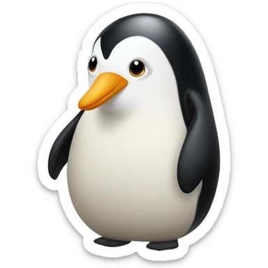 la cara de un pinguino muy enojado sticker