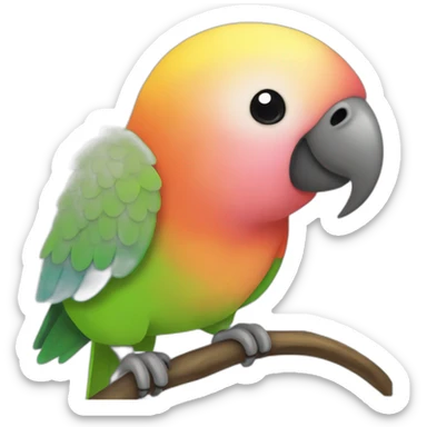 lovebird parrot mango sticker