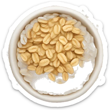 bowl of rolled oats sticker
