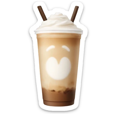 iced latte no face no cream no face sticker