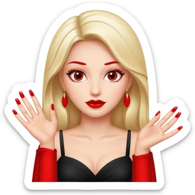 Diva with nails sticker