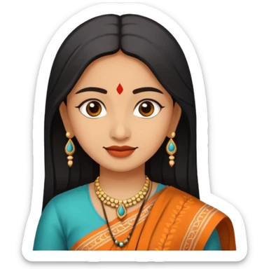 Indian woman 25 years old girl sticker