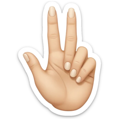 Open hand with middle finger bent downward emoji sticker