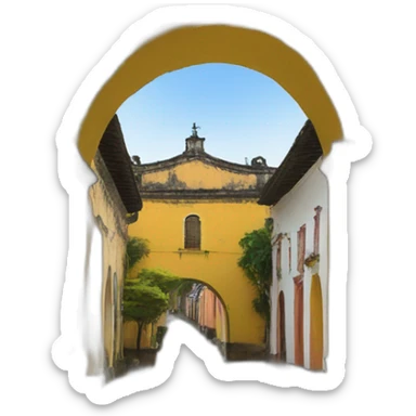 Antigua guatemala yellow Arch sticker