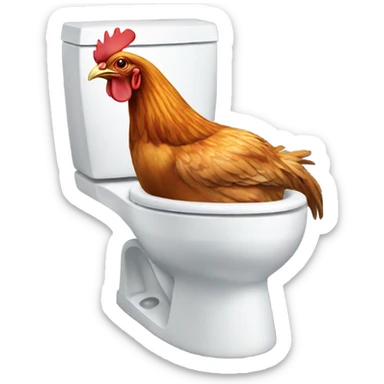 CHICKEN IN THE TOILET sticker