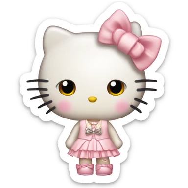 hello kitty light pink coquette sticker