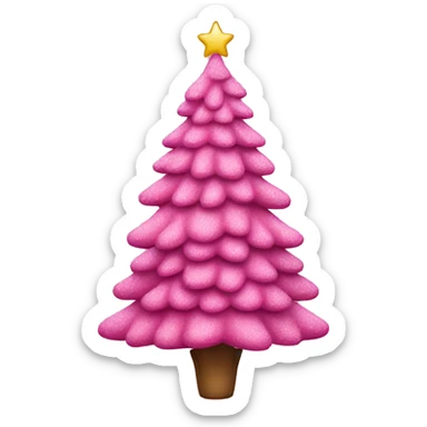 Pink Christmas tree  sticker