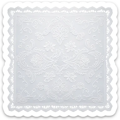 white lace blankets sticker