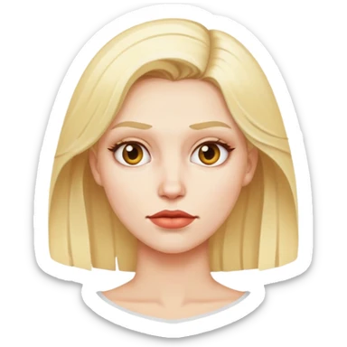 bad skin blonde woman sticker