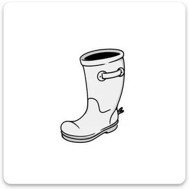 Rubber rain boots/wellington boots in pastel colors (dd9fb0, ffc6d3, a3bfc9, c4bee2, f1b091), hand-drawn doodle style sticker