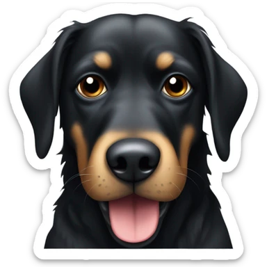 black dog drawing in the style of charles burns sticker