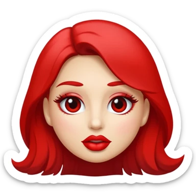 Cerdita con labios rojos y pestañas  sticker