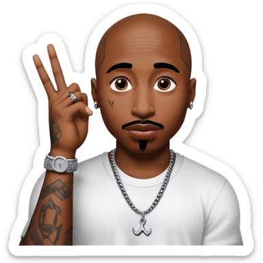 La famosa mano de 2pac  sticker